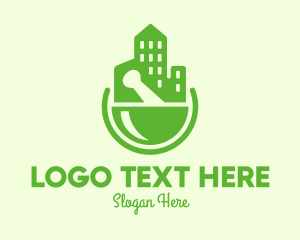 Mortar And Pestle - Green City Pharmacy logo design