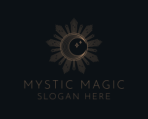 Mystical Lunar Eclipse logo design