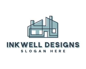 Blueprint - Architect Structure Blueprint logo design