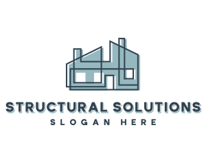 Architect Structure Blueprint logo design