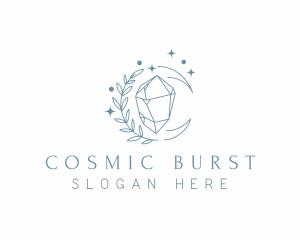 Leaf Cosmic Crystal logo design