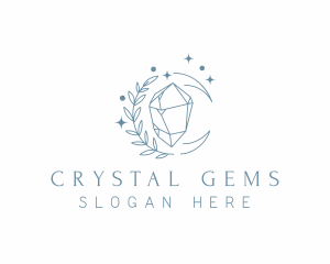 Leaf Cosmic Crystal logo design