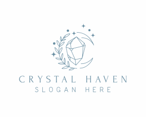 Leaf Cosmic Crystal logo design