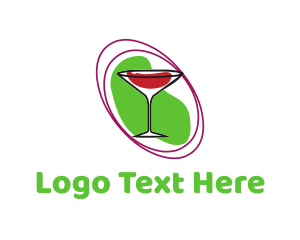 Mixed Drink - Cocktail Martini Glass logo design