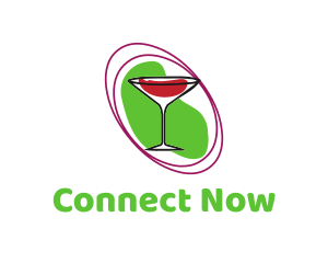 Meetup - Cocktail Martini Glass logo design