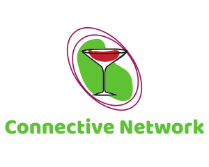 Meetup - Cocktail Martini Glass logo design