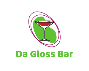 Cocktail Martini Glass logo design