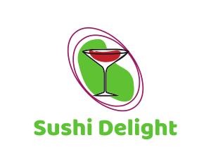 Cocktail Martini Glass logo design