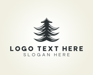 Giant Sequoia - Abstract Silhouette Forest Tree logo design