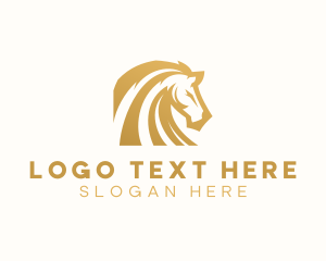 Gold - Stallion Horse Animal logo design