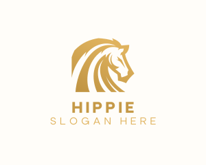 Golden - Stallion Horse Animal logo design