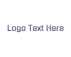 Text - Tech Purple Gradient logo design