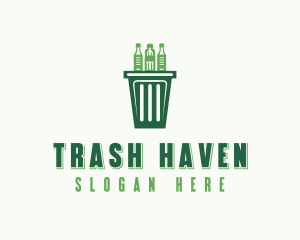 Garbage Trash Bin logo design