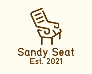 Wooden Recliner Armchair logo design