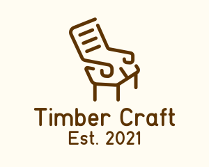 Wooden - Wooden Recliner Armchair logo design