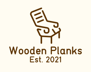 Wooden Recliner Armchair logo design