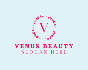 Beauty  Cosmetics Wreath  logo design