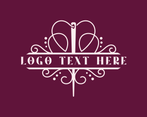 Knit - Needle Tailoring Dressmaker logo design