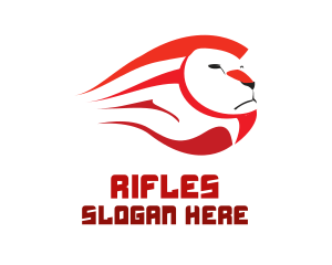 Sport - Red Fire Lion Sport Ball logo design
