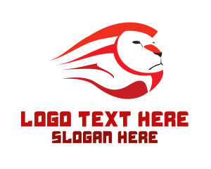 Leo - Red Fire Lion Sport Ball logo design