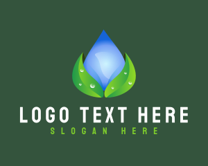 Water Drop Leaf Logo