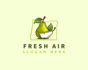 Juicy Pear Fruit logo design