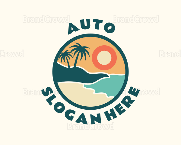 Sunset Beach Vacation Logo