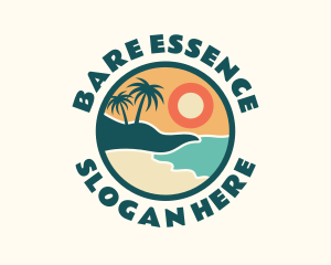 Sunset Beach Vacation logo design