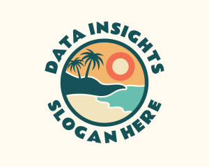 Sunset Beach Vacation logo design