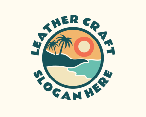 Sunset Beach Vacation logo design