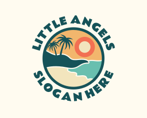 Sunset Beach Vacation logo design