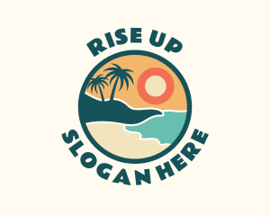 Sunset Beach Vacation logo design