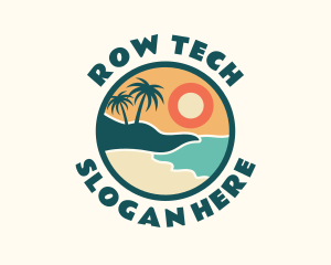 Sunset Beach Vacation logo design