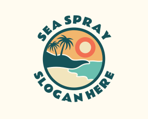 Sunset Beach Vacation logo design