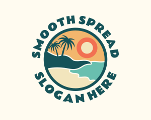 Sunset Beach Vacation logo design