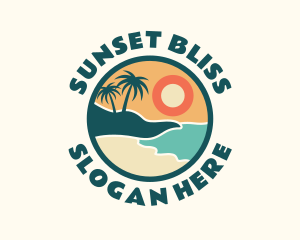 Sunset - Sunset Beach Vacation logo design