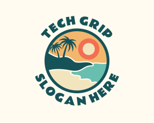 Sunset Beach Vacation logo design