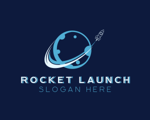 Rocket - Space Moon Rocket logo design