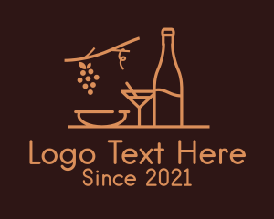 Lounge Bar - Sommelier Wine Tasting logo design