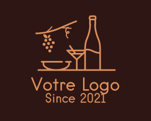 Red Wine - Sommelier Wine Tasting logo design