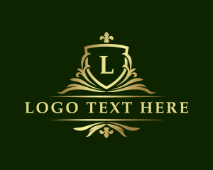 Kingdom - Luxury Ornate Crest Shield logo design