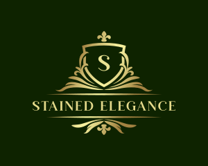 Luxury Ornate Crest Shield logo design