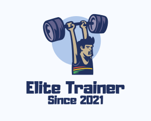 Human Weightlift Cartoon  logo design