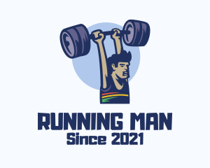 Body - Human Weightlift Cartoon logo design