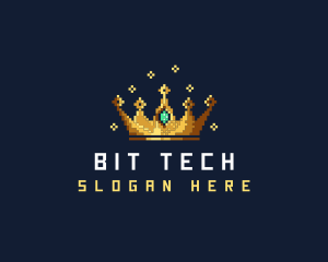 Pixel Royal Crown logo design