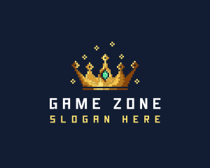 Pixel Royal Crown logo design