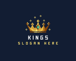 Pixel Royal Crown logo design