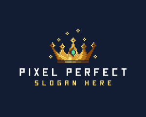 Pixel Royal Crown logo design