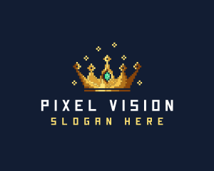 Pixel Royal Crown logo design