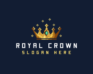 Pixel Royal Crown logo design